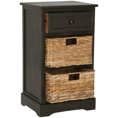 SAFAVIEH Carrie Side Storage Side Table- Brown - 27.6 x 13 x 15.9 in. AMH5700F